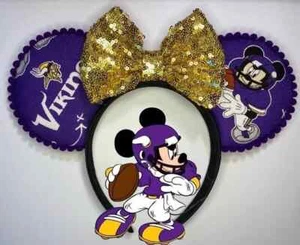 HANDMADE Mouse Ears-Mickey Minnesota Vikings/NFC North/NFL Team Mouse Ears - Picture 1 of 2