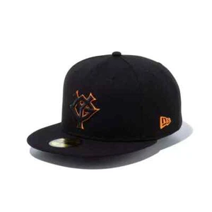 NEW ERA 59FIFTY Fitted Cap NPB Yomiuri Giants Black x Black / Orange Cap NEW - Picture 1 of 9