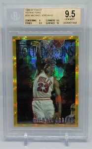 Michael Jordan 1996-97 Topps Finest Gold Refractor #291 BGS 9.5 Gem Mint - Picture 1 of 5