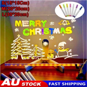 Led Note Board with Color Glowing Acrylic Light up Dry Erase Memo Message Board - Picture 1 of 19