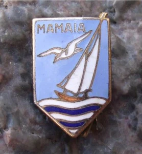 Antique Mamaia Romania Black Sea Yacht Sailing Yachting Resort Boat Pin Badge - Picture 1 of 2