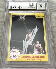 Dominique Wilkins signed 1986 Star Court Kings graded BGS 8.5 NmMt 9 BAS slabbed
