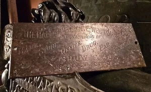 Hallack Sayre Newton Lumber Co Antique Bank Bar Drug Store Plaque Denver Co - Picture 1 of 11