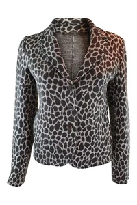 MAX MARA Weekend 100% Virgin Wool Brown Leopard Print Jacket (UK 10) - Picture 1 of 3