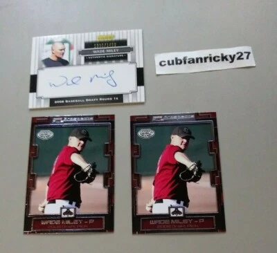 韦德·麦莉 3 新秀卡套装近乎完好 + – 2008 Razor 亲笔签名 + 2008 年 TRISTAR Pro 首发 — 第 1/4 张图片