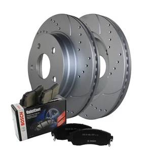 Front Brake Kit 336mm Drilled Disc Rotors Bosch Semi-Met Pads For Dodge Ram 1500 - Picture 1 of 8