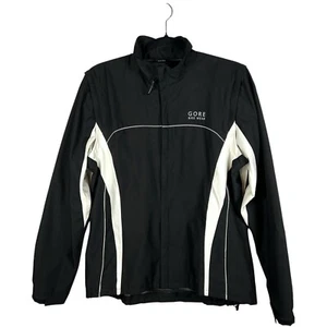 Gore Wear Windstopper Cycling Running Jacket Men’s Large Black Windbreaker Zip - Picture 1 of 14