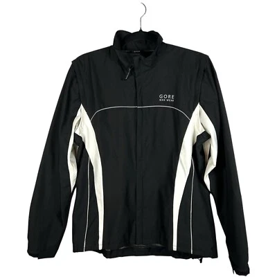 Chaqueta cortavientos Gore Wear Windstopper ciclismo correr para hombre grande negra cremallera Foto 1 de 4