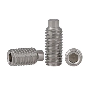 M3-M10 Grub Screws Dog Point Allen Socket Set Screws - A2 304 Stainless Steel - Picture 1 of 8