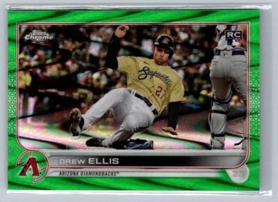 2022 Topps Chrome Sonic Lite Base Green RayWave #77 Drew Ellis /99 - Image 1 of 2