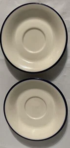 2 - Saucer Tea Plate Sango Provence 260 Bouquet Blue Japan Cobalt Trim 6 1/4". - Picture 1 of 6