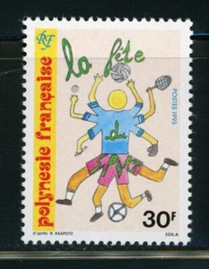 Estampilla única #620 de festival deportivo de la Polinesia Francesa montada sin montar o nunca montada - Imagen 1 de 1