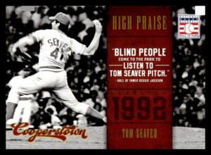 2012 Panini Cooperstown Tom Seaver  High Praise 16 New York Mets