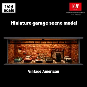 NUEIOVRW Diorama 1/64 Car Garage Model Car Parking Lot Display Building Model - Picture 1 of 26