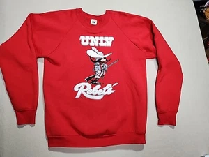 Vintage 1988 UNLV Rebels Red Sweatshirt Mens X Large Made In USA - Picture 1 of 8