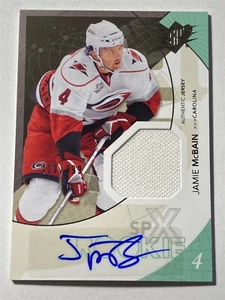 Camiseta deportiva Jamie MCBAIN Hurricanes 2010-11 UD SPX #179 AUTO RC 377/799 (F5) - Imagen 1 de 2