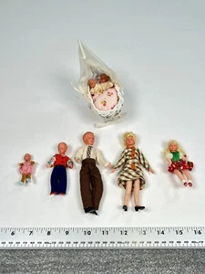 Vintage Puppenhaus Puppen Miniatur Lot 7 Familie Caco Made in Germany Konvolut Sears - Bild 1 von 17