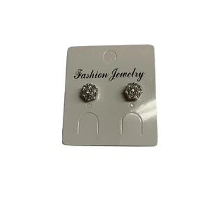  Studs Earrings Tiny Flower Crystals Pierced Fashion Jewelry Glass Small Women - Picture 1 of 7