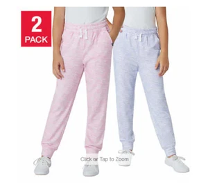 Eddie Bauer Girls 2 Pack Lounge Jogger Pants Medium 10/12 - Begonia Pink - Picture 1 of 6