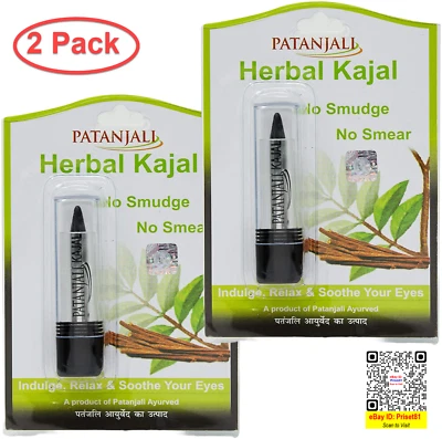 2X Patanjali Herbal Kajal 3gm Natural Eye Pencil Make your eyes look beautiful - Image 1 of 4