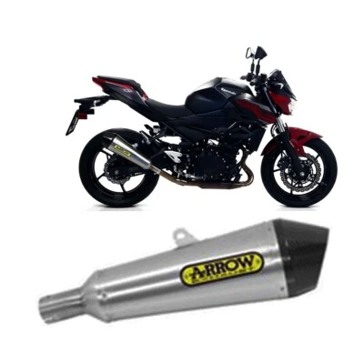 Terminale Arrow Nichrom X-Kone Fondello Carbonio Kawasaki Z 400 2019 > 2021 - Immagine 1 di 4