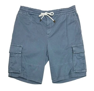 Brunello Cucinelli Men's Cargo Shorts Size 34 / 50 Steel Blue Drawstring - $995 - Picture 1 of 4