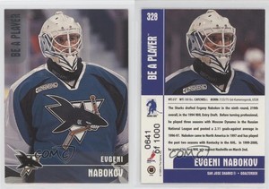 1999-00 ITG Be A Player Memorabilia Silver /1000 Evgeni Nabokov #328 Rookie RC