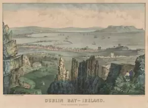 Póster - Mapa pictórico vintage de la bahía de Dublín Irlanda (1907) - Imagen 1 de 21