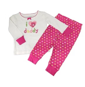 Gymboree Girls 5 Pink Daddy Loves Me Valentines Day Pajama Set 0852 - Picture 1 of 5