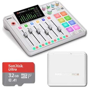 Rode RODECaster Pro II Podcast Production Console (White) with Cover and SD Card - Picture 1 of 7