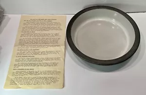 Cazuela para servir vintage rara Heath Ceramics 111/2" blanca/marrón - Imagen 1 de 4