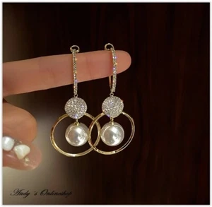 Ohrringe Ohrstecker Ohrschmuck Perlen Strass Silber Gold Damen 2 Stück Paar - Bild 1 von 2