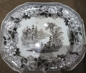 Rare Antique Rectangular Bosphorous Plate By J. Jamieson & Co Scotland 10.5"x9" - Picture 1 of 9