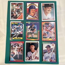 Mike Greenwell - 9 Baseball Card Collection - With Rookie - Red Sox Fan Favorite