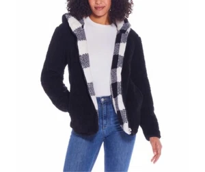 ~Weatherproof Ladies' Reversible Super Soft Plush Jacket Black Size XS NWT - Picture 1 of 7