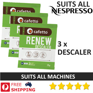 3x Nespresso Descaling Descaler Limescale Remover Kit - Suits Nespresso Descale