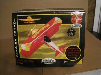 1999 GEARBOX AEROSHELL MODIFIED 1932 STEARMAN BIPLANE COIN BANK LIMITED EDITION - Image 1 of 4
