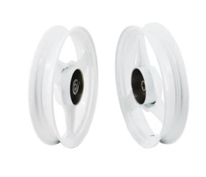 REAR + FRONT WHEEL SET FOR PW50 STOCK DIRT BIKE RM03 - Picture 1 of 4