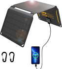 Flexsolar Solar Ladegerät 20W, Faltbares Solarpanel mit USB/DC Anschluss, Monokr
