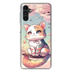 For Samsung Galaxy A14 5G Shockproof Case Cherry Blossom Cute Cat Cover - Picture 1 of 6