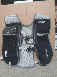 GETAKTI black & gray work vest with multiple pockets - Picture 1 of 4