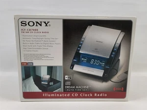 Sony Dream Machine ICF-CD7000 Digital Dual Alarm Clock AM/FM Radio MP3 CD Black - Picture 1 of 1
