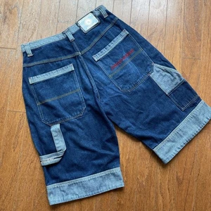 Johnny Blaze Baggy Denim Shorts Vintage Y2K Jorts 32 Waist - Picture 1 of 10