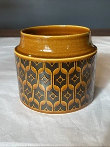 Vintage Hornsea Erbstück braun & schwarz Topf Retro Pflanzgefäß Dekor Schmuck Schale - Bild 1 von 11