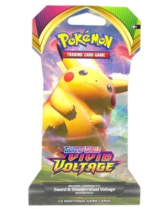 Pokemon TCG Sword & Shield Vivid Voltage Booster Pack 10 Cards Sealed New - Picture 1 of 3