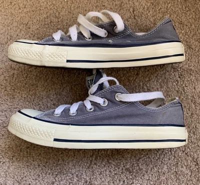 匡威 Converse Chuck Taylor All Star 低帮鞋 灰色帆布 青少年 3.5 / W 5.5 — 第 1/3 张图片