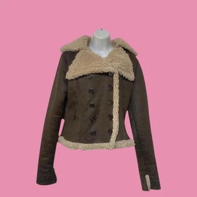 Chaqueta Y2K Hot Kiss Imitación Cuero Sherpa Forrada Mujer Grande  Foto 1 de 4