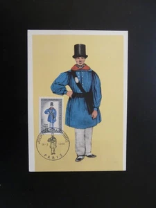 stamp day postal history postman in 1830 maximum card France 1968 (Paris) - Picture 1 of 1