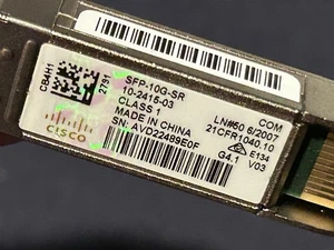 Cisco SFP-10G-SR 10GBASE SFP 10-2415-03 Transceiver Modul mit Hologramm - Bild 1 von 3