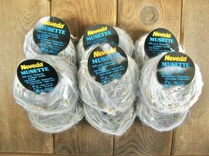 Neveda Musette Mohair Mischgarn Wolle Acryl hellgrau mit mehrfarbig 50g x9 - Bild 1 von 6